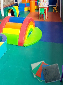 Colored Rubber Gym Flooring